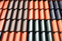 Farbige Dachpfannen